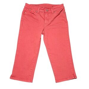 Talbot's Flawless Pedal Pusher‎ Size 2 PETITE Capris Cotton Stretch Pink